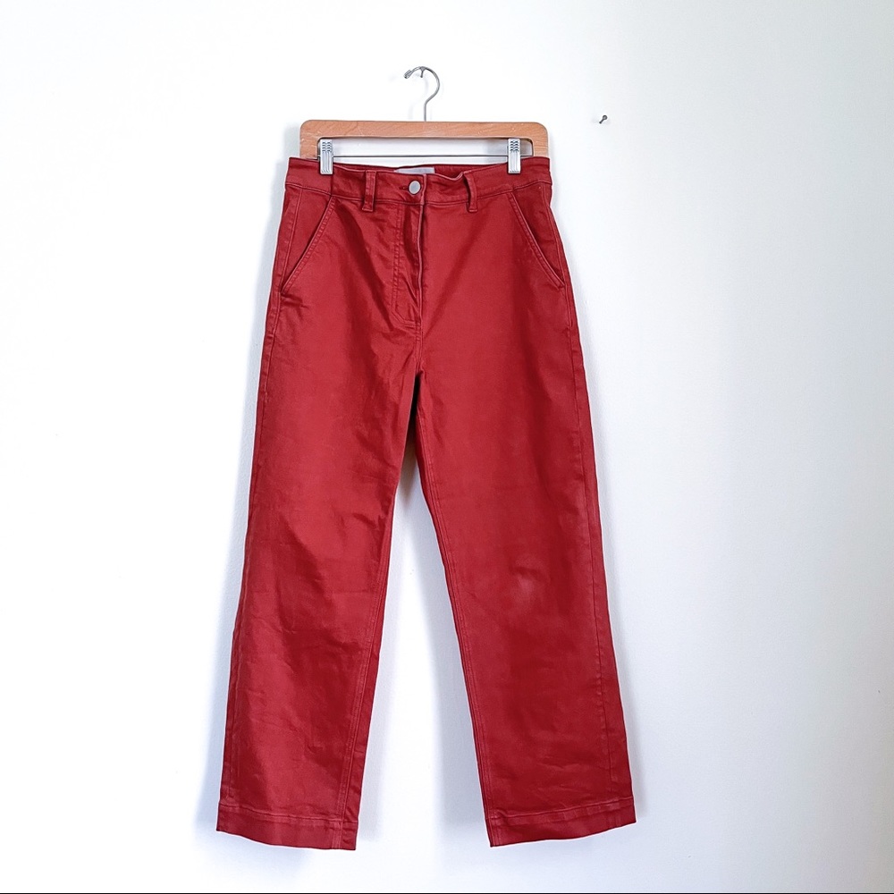 Everlane Rust Orange Wide Leg Cropped Pants